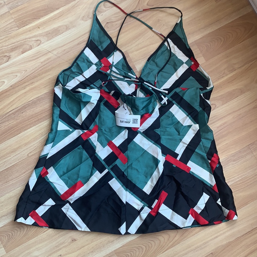 Zara | geometric print top size large - Picture 6 of 6